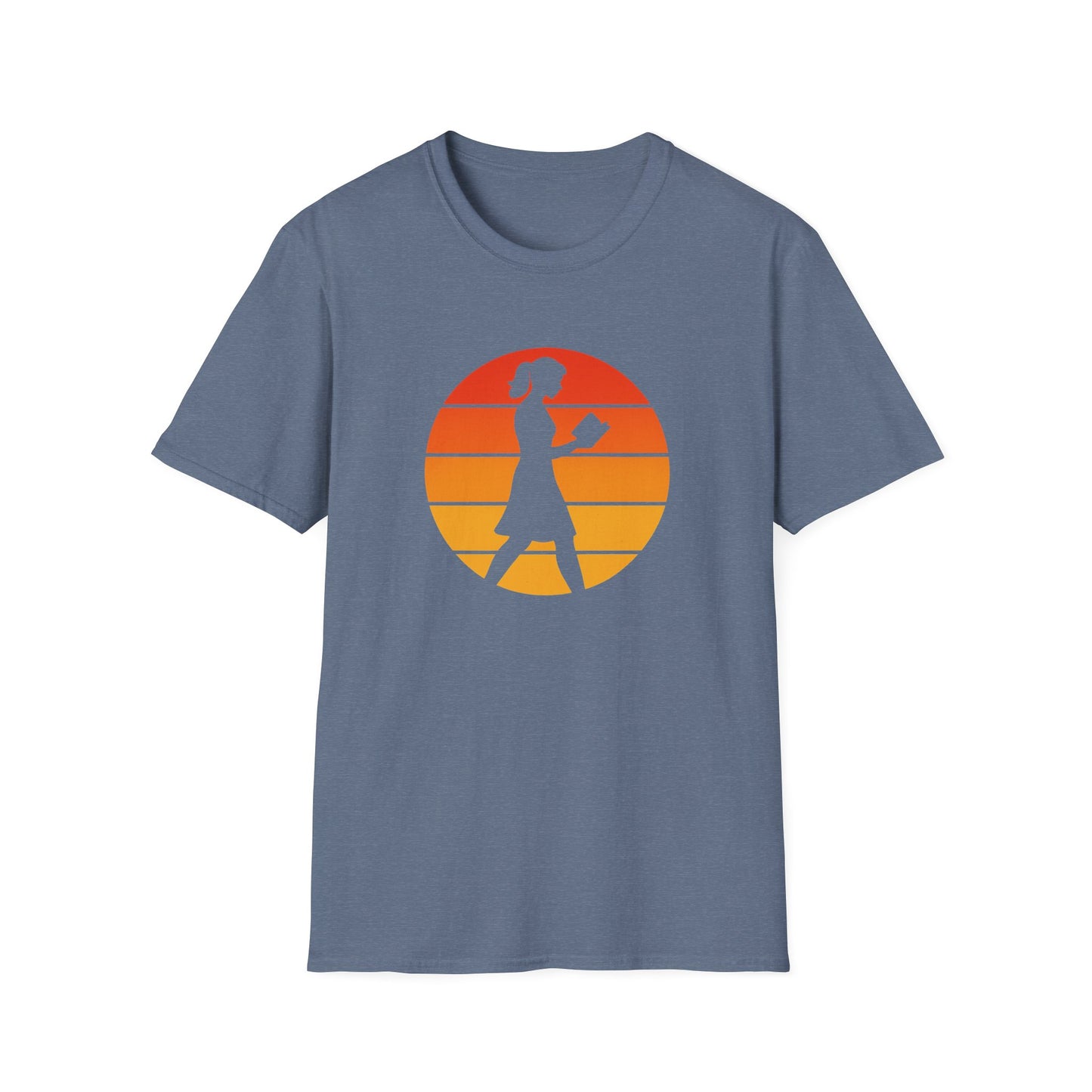 Retro Reading at Sunset - T-Shirt