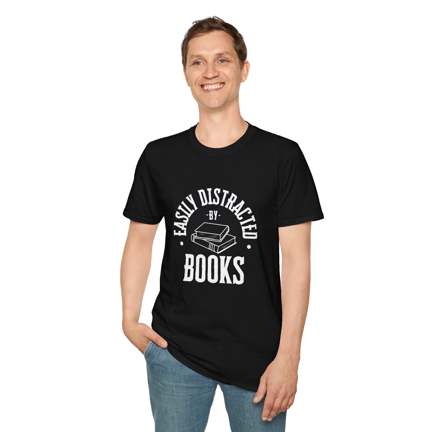 Easily Distracted By Books - T-Shirt