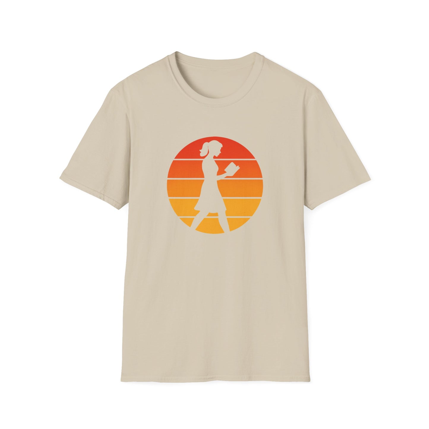 Retro Reading at Sunset - T-Shirt