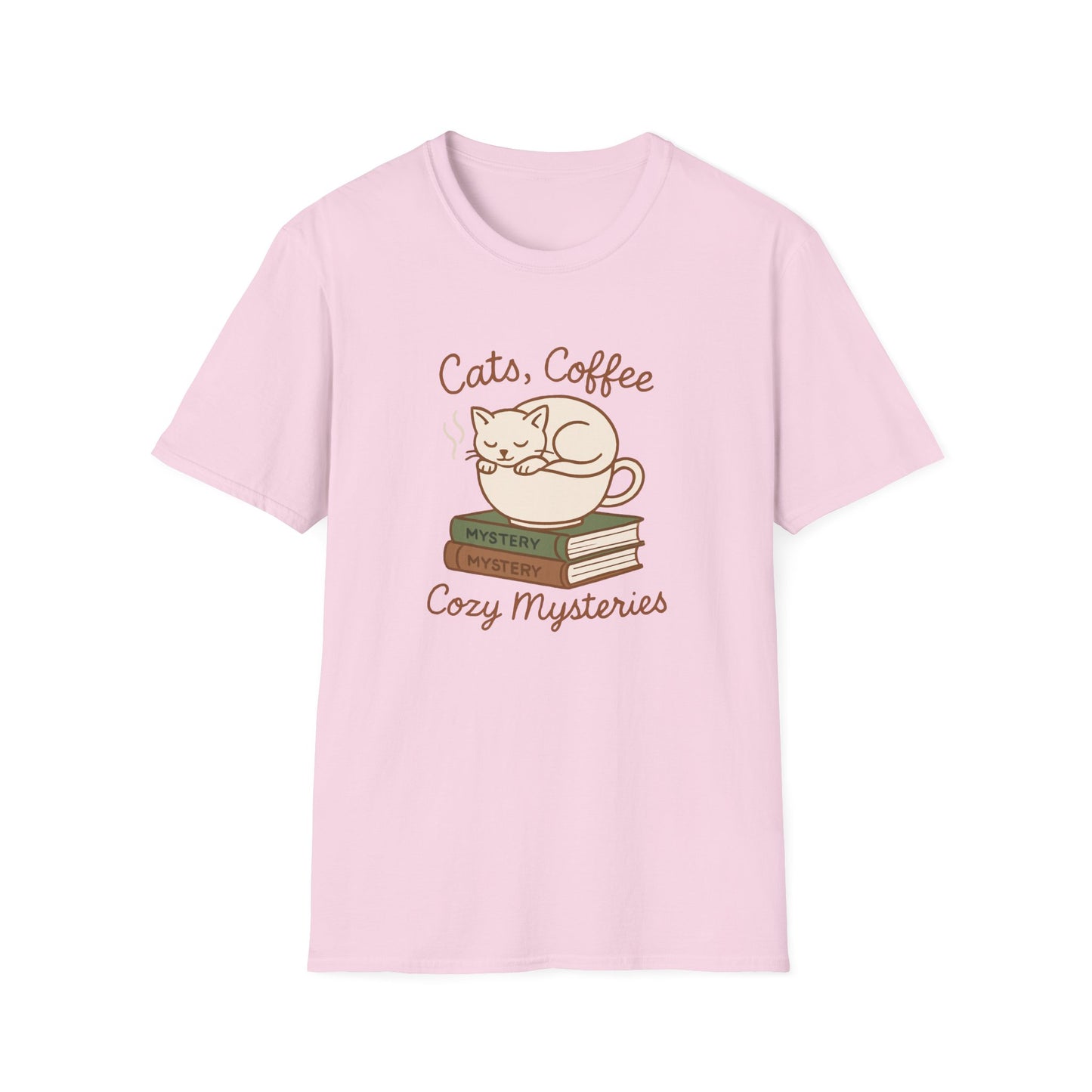 Cat, Coffee And Cozy Mysteries - T-Shirt