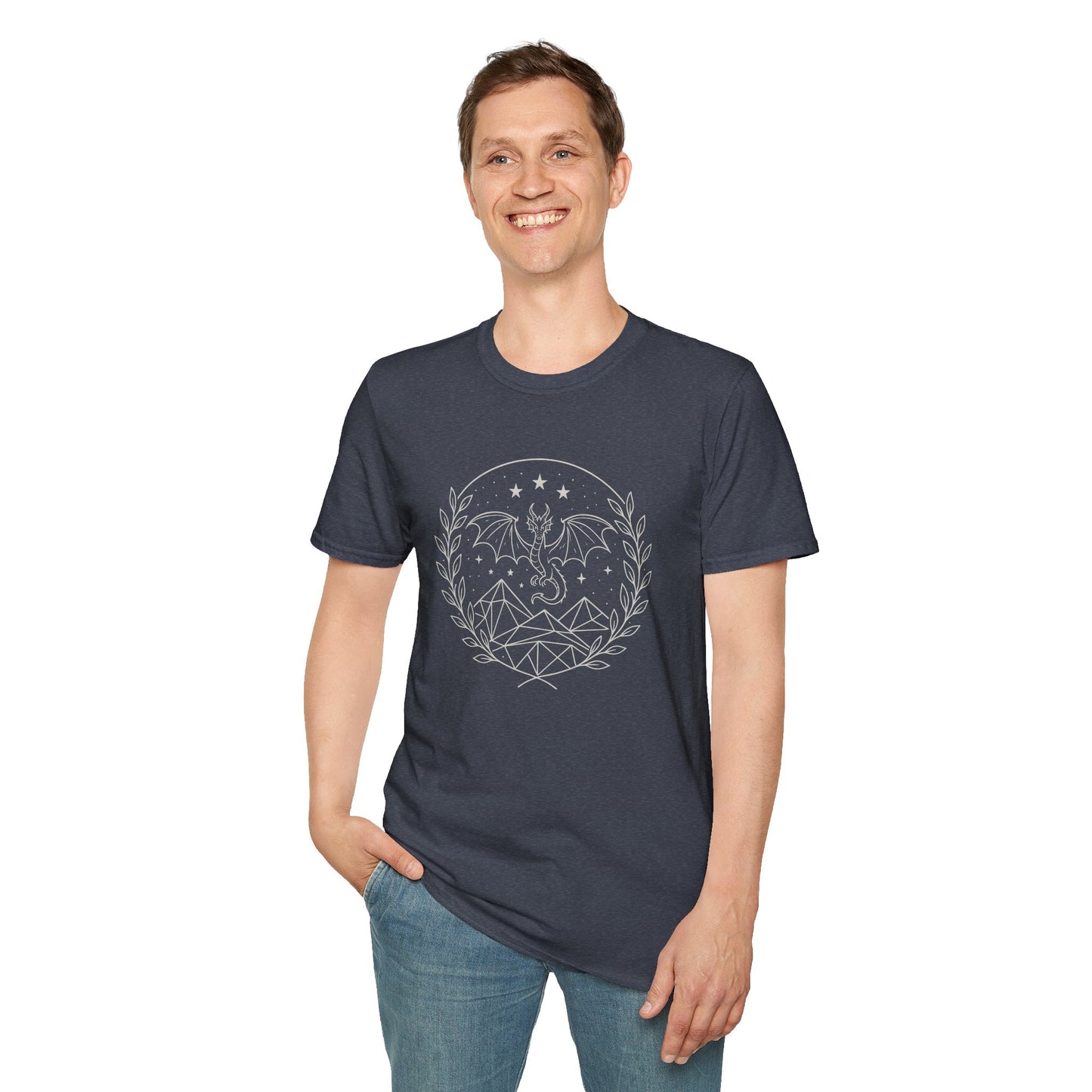 Fourth Wing, Dragon and Stars - T-Shirt