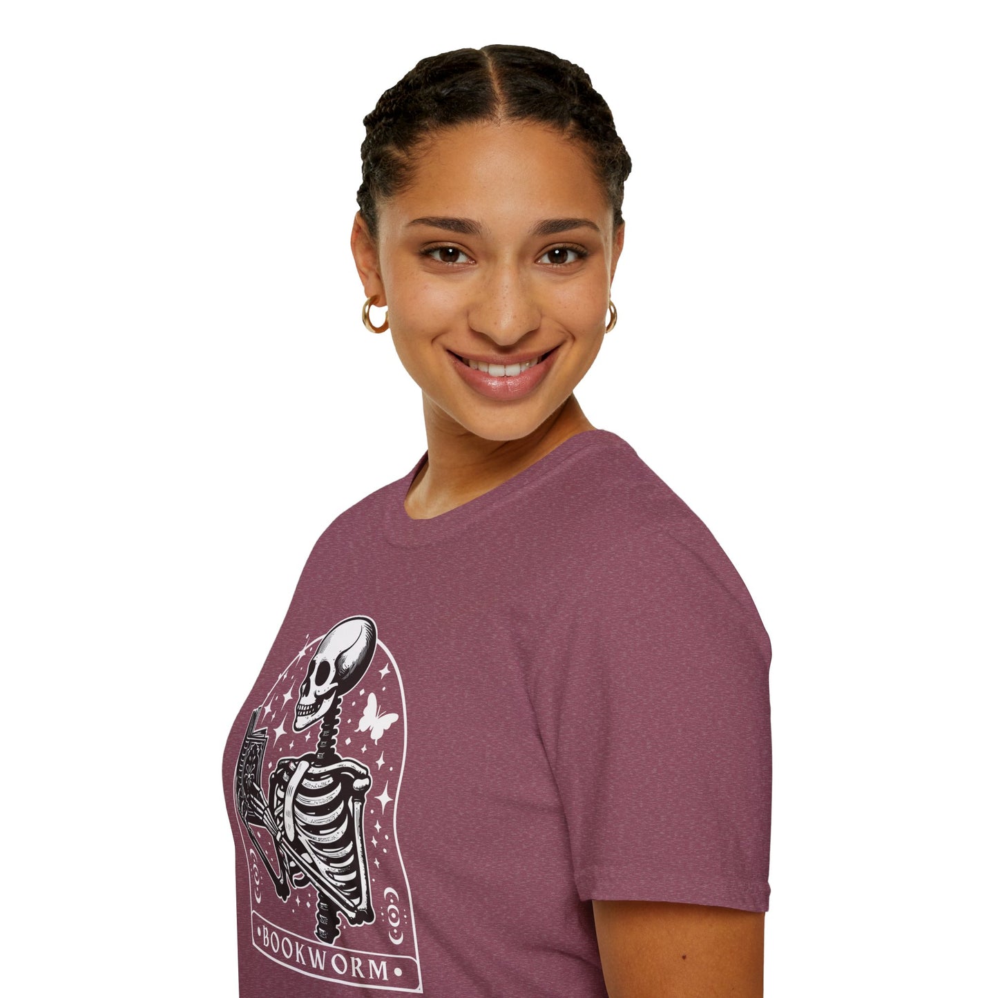 Skeleton Bookworm Graphic - T-Shirt