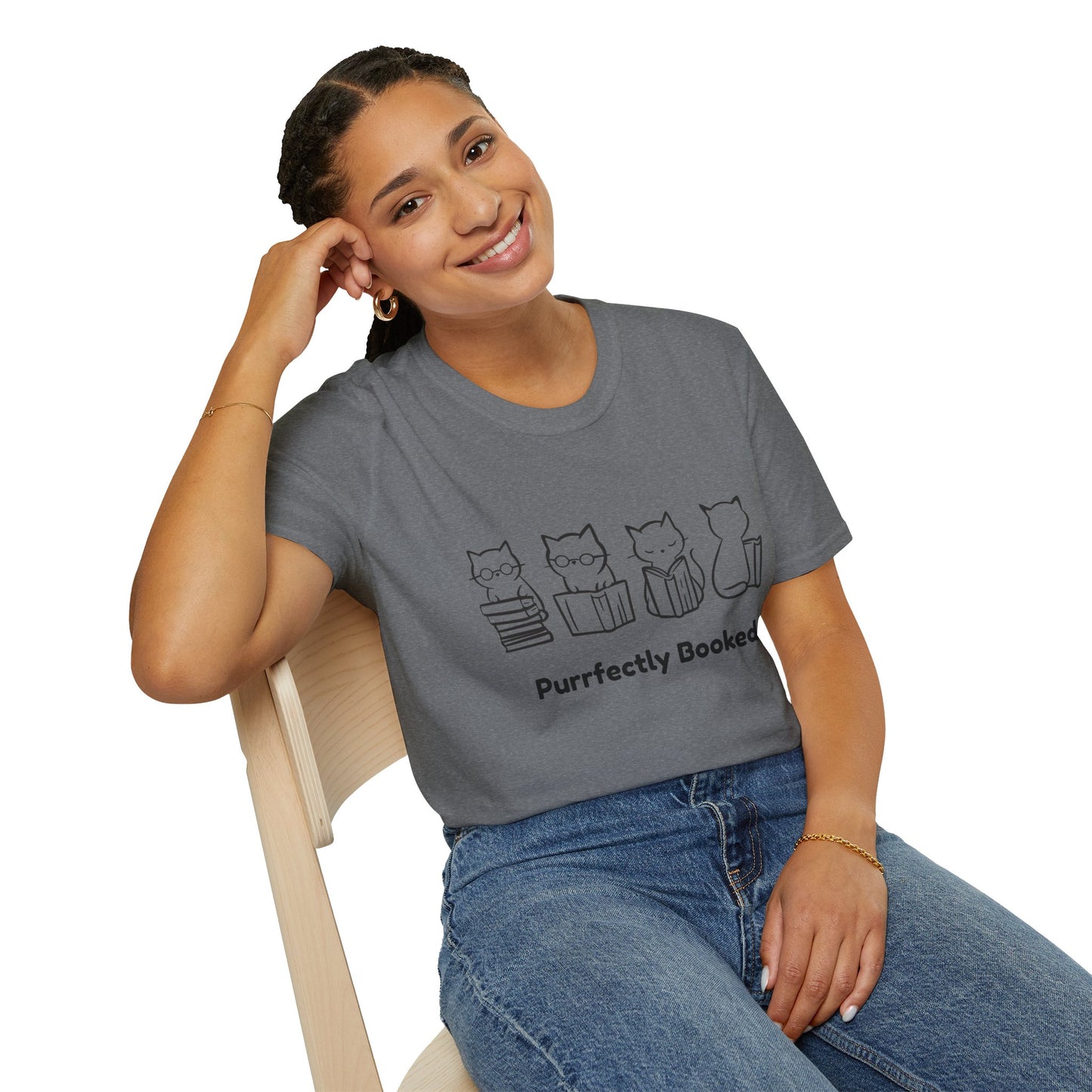 Purrfectly Booked, Cats - T-Shirt