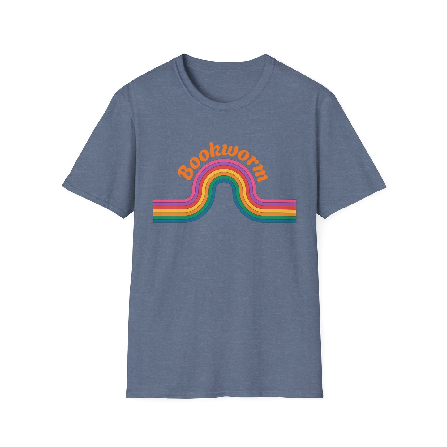 Retro Bookworm Rainbow - T-Shirt