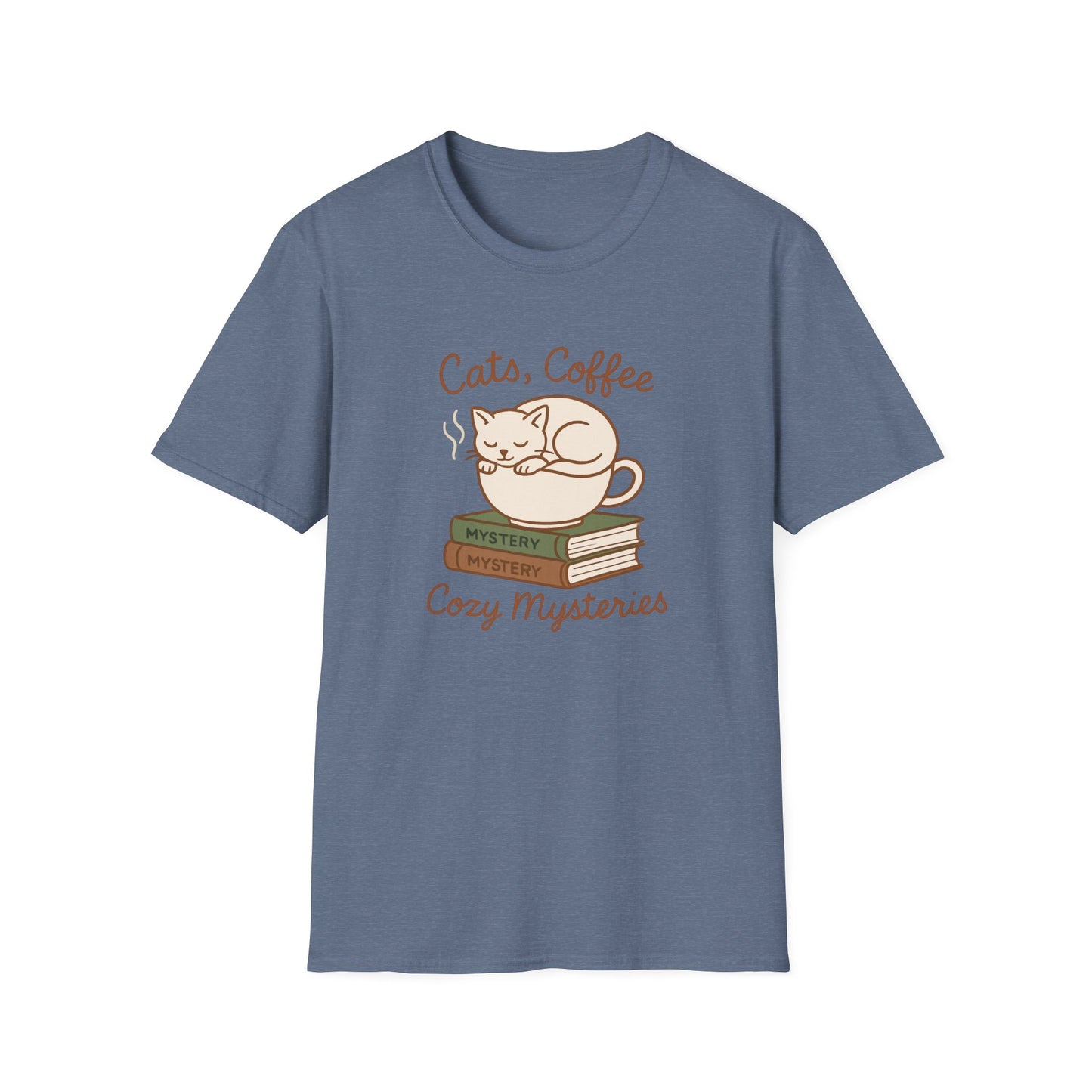Cat, Coffee And Cozy Mysteries - T-Shirt