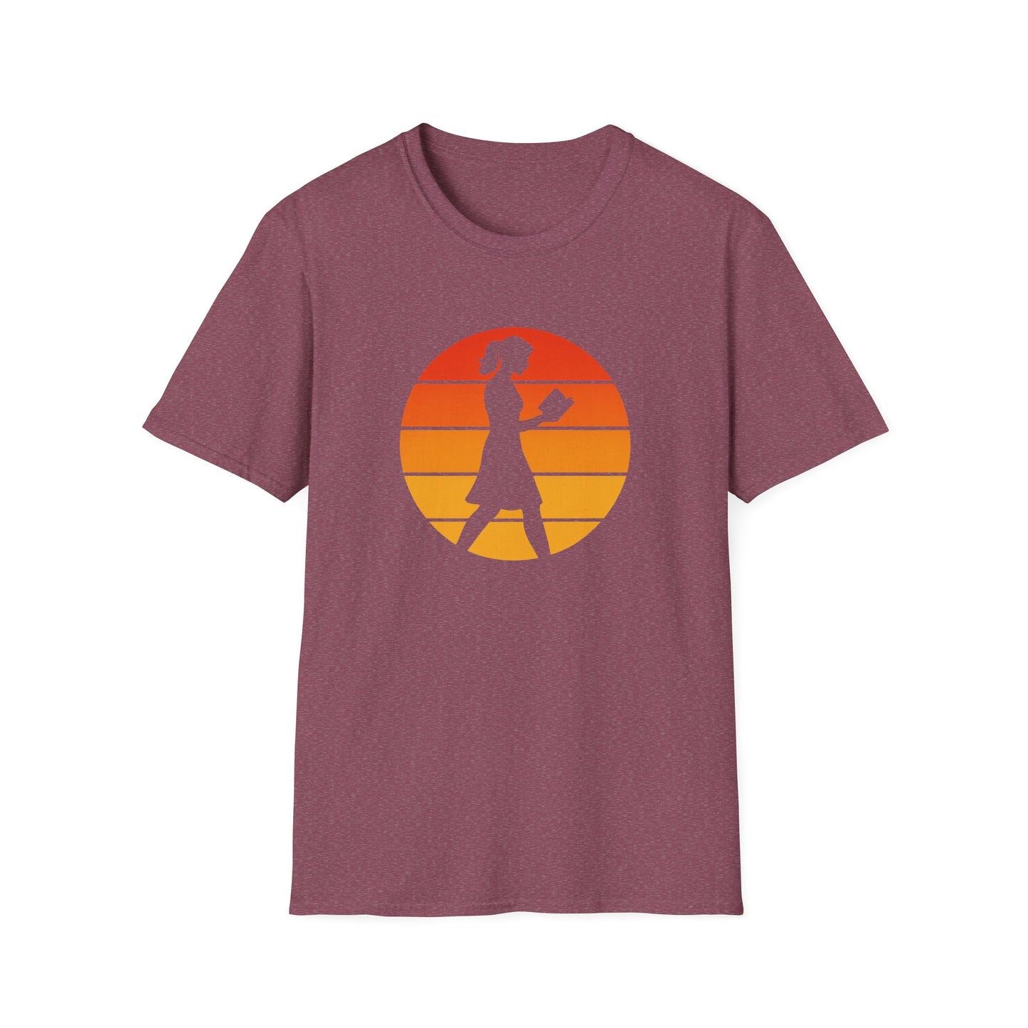 Retro Reading at Sunset - T-Shirt