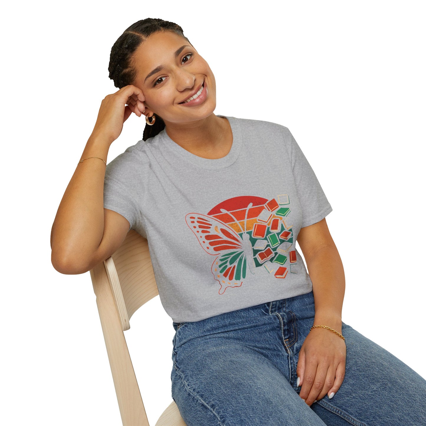 Butterfly Book Graphic - T-Shirt