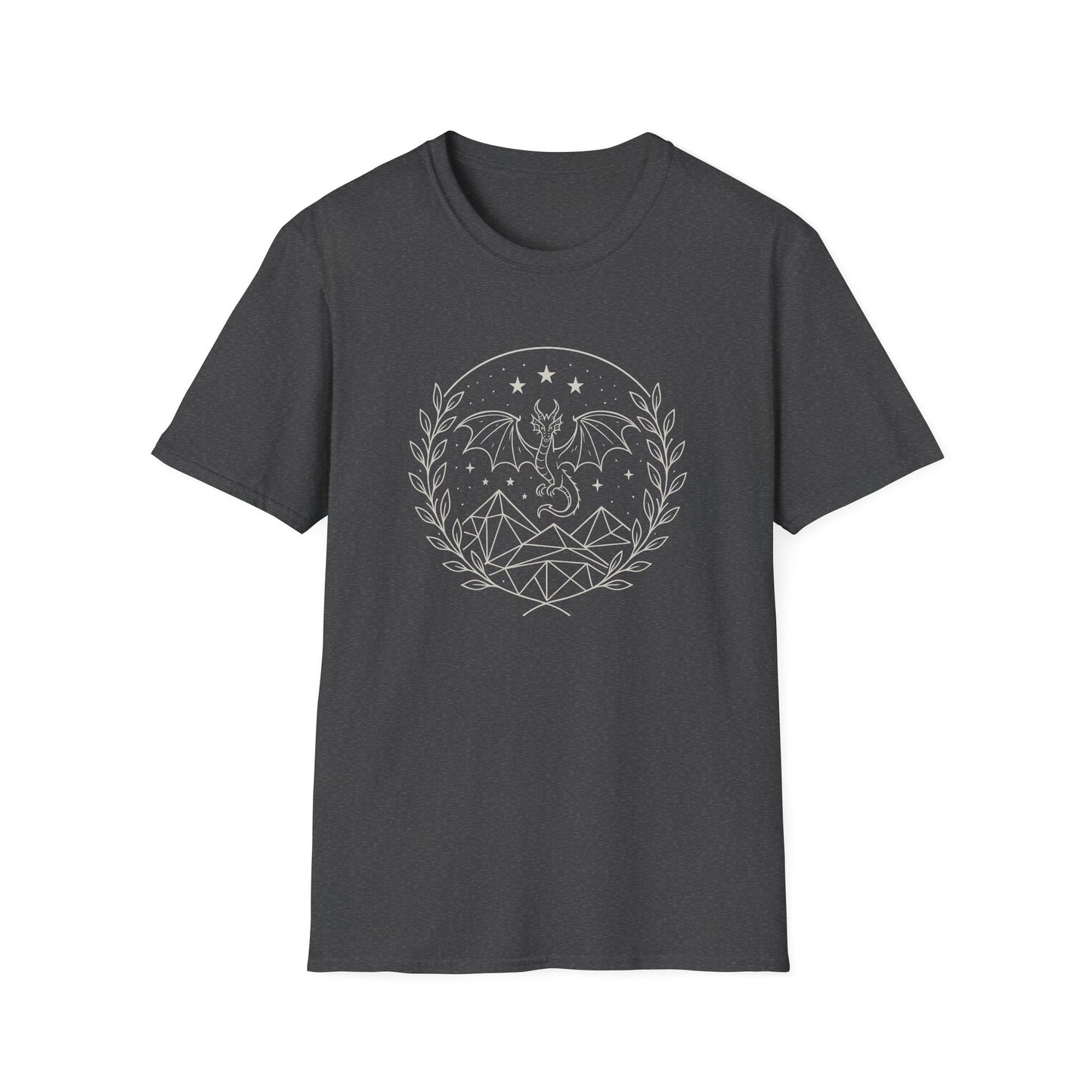 Fourth Wing, Dragon and Stars - T-Shirt