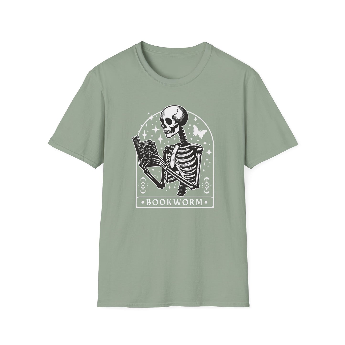 Skeleton Bookworm Graphic - T-Shirt