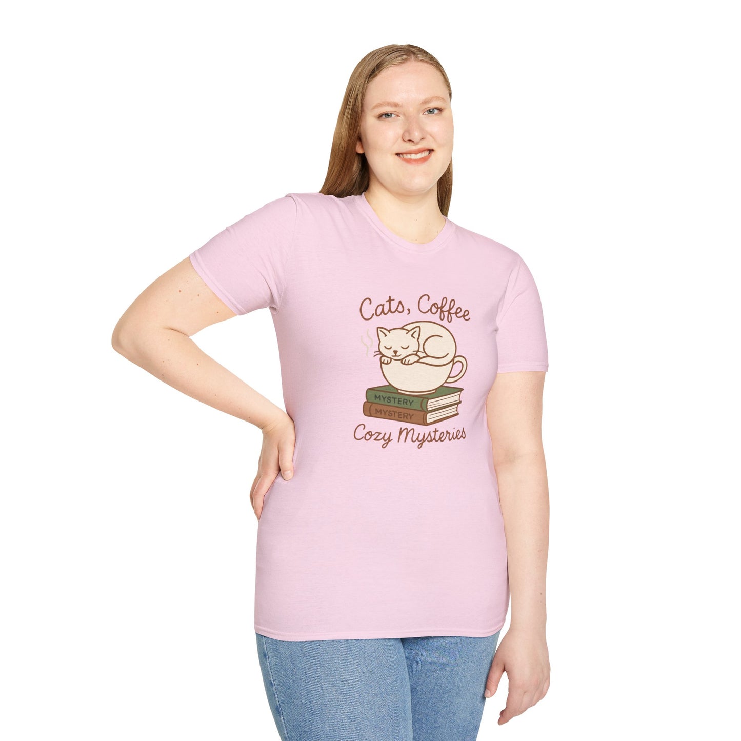 Cat, Coffee And Cozy Mysteries - T-Shirt
