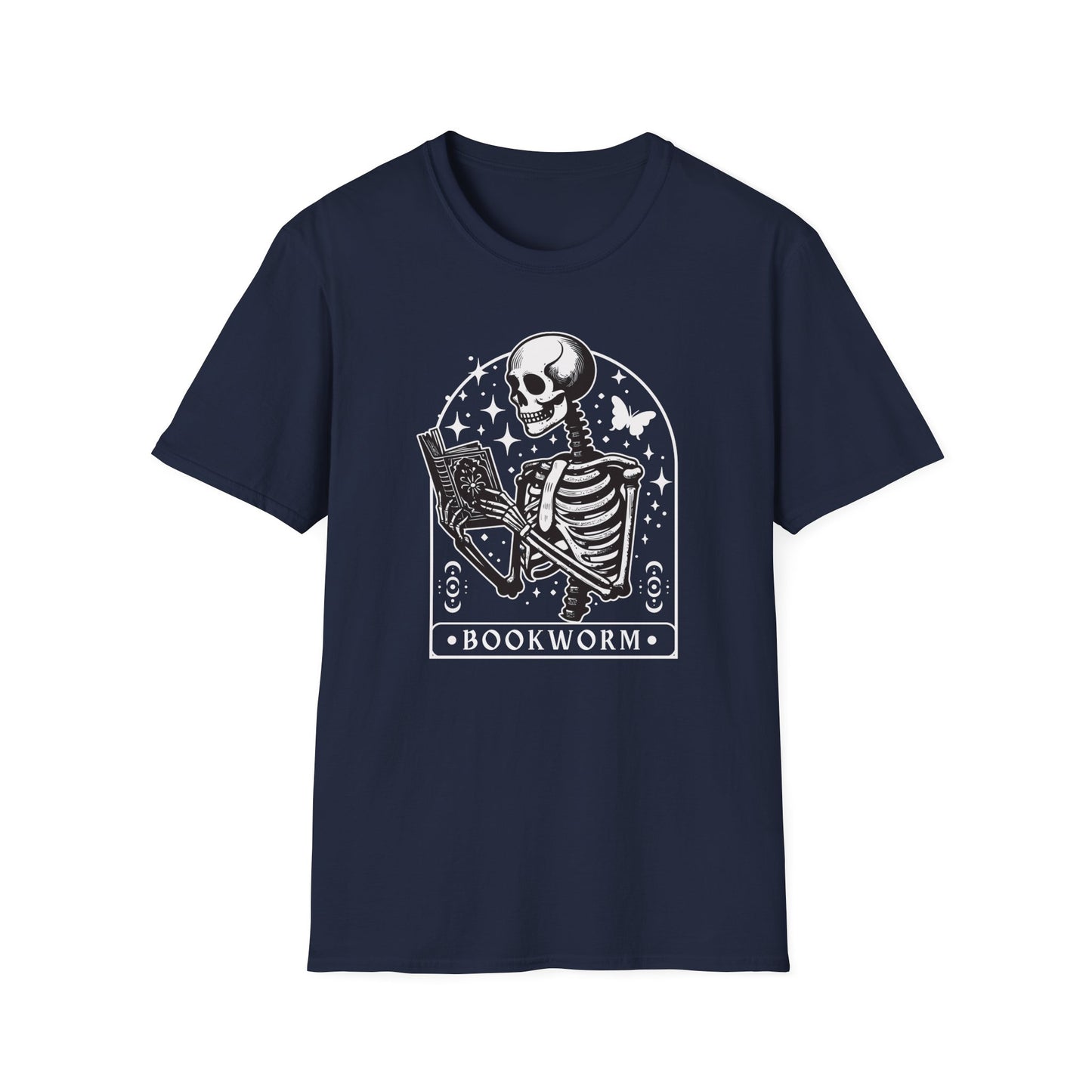 Skeleton Bookworm Graphic - T-Shirt