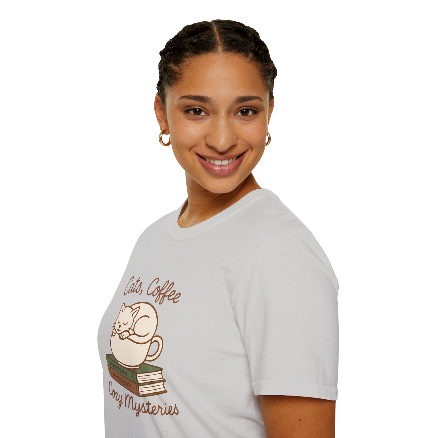 Cat, Coffee And Cozy Mysteries - T-Shirt