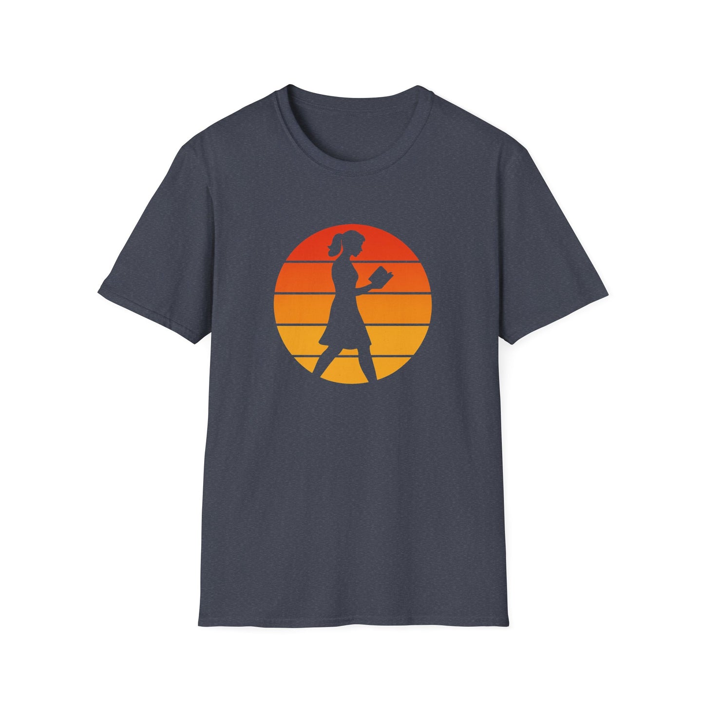 Retro Reading at Sunset - T-Shirt