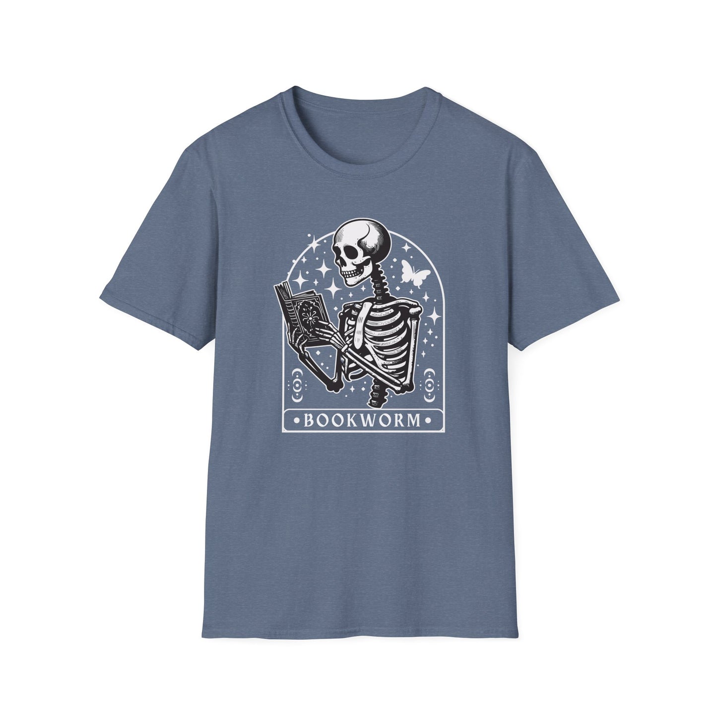Skeleton Bookworm Graphic - T-Shirt