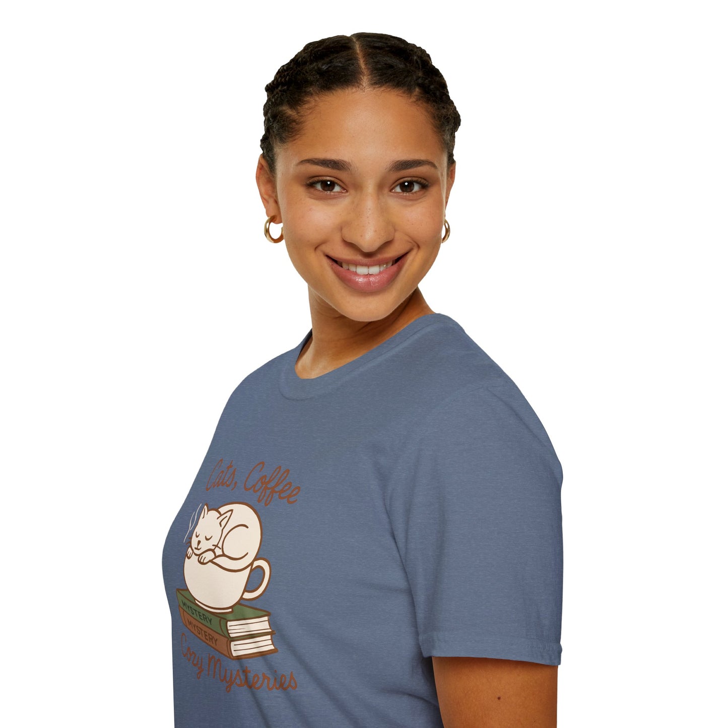 Cat, Coffee And Cozy Mysteries - T-Shirt
