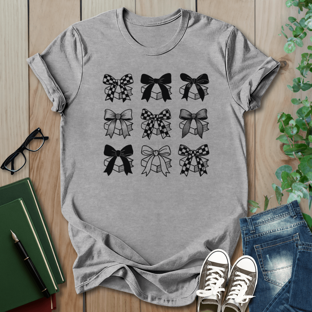 Coquette Bow Book Graphic - T-Shirt