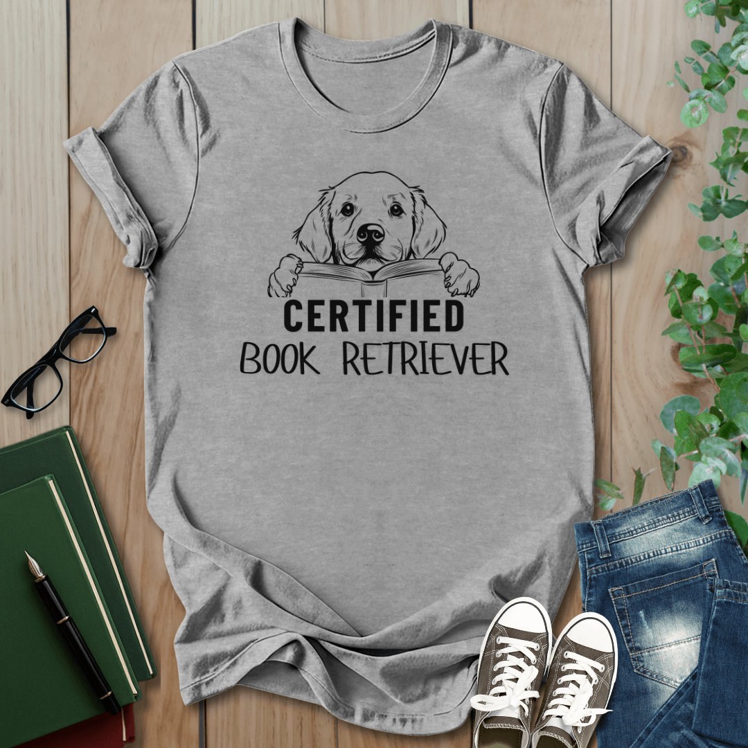 Certified Book Retriever - Dog T-Shirt