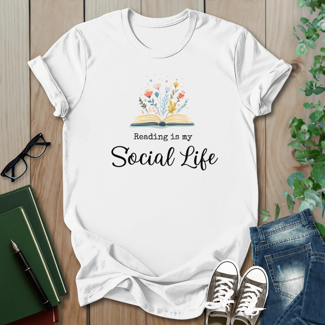 Reading is My Social Life - T-Shirt