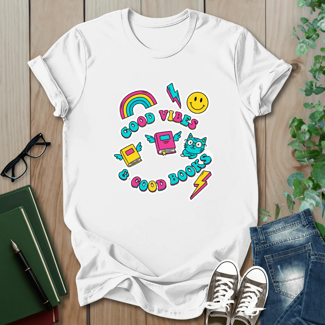 Good Vibes & Good Books, Kidcore - T-Shirt