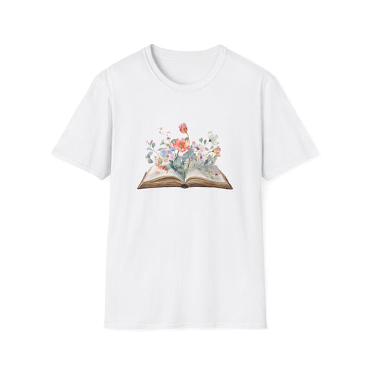 Floral Book Graphic - T-Shirt