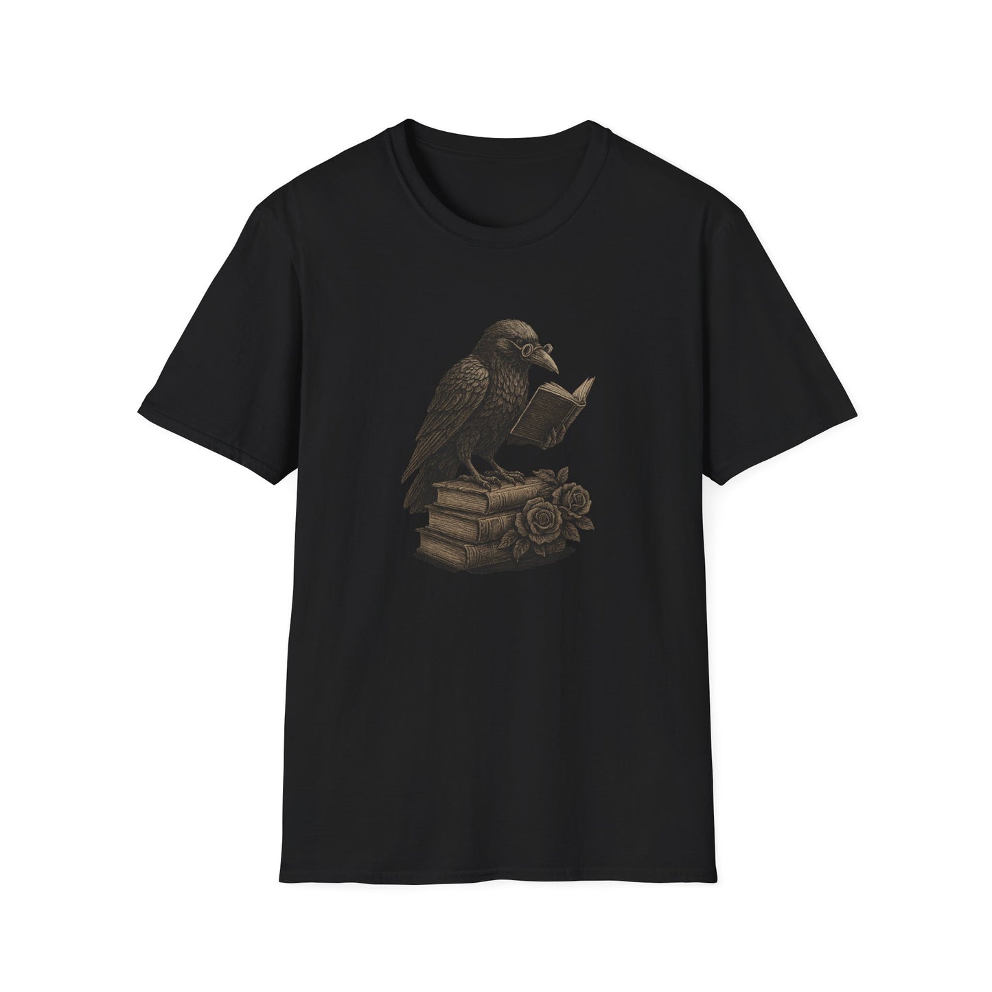 Dark Academia Crow Reading - T-Shirt