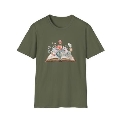 Floral Book Graphic - T-Shirt
