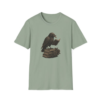 Dark Academia Crow Reading - T-Shirt