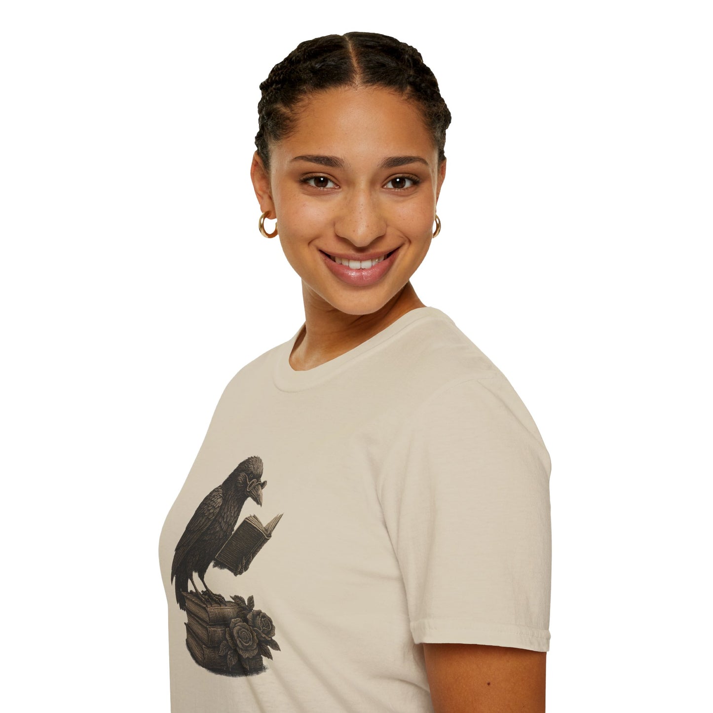 Dark Academia Crow Reading - T-Shirt
