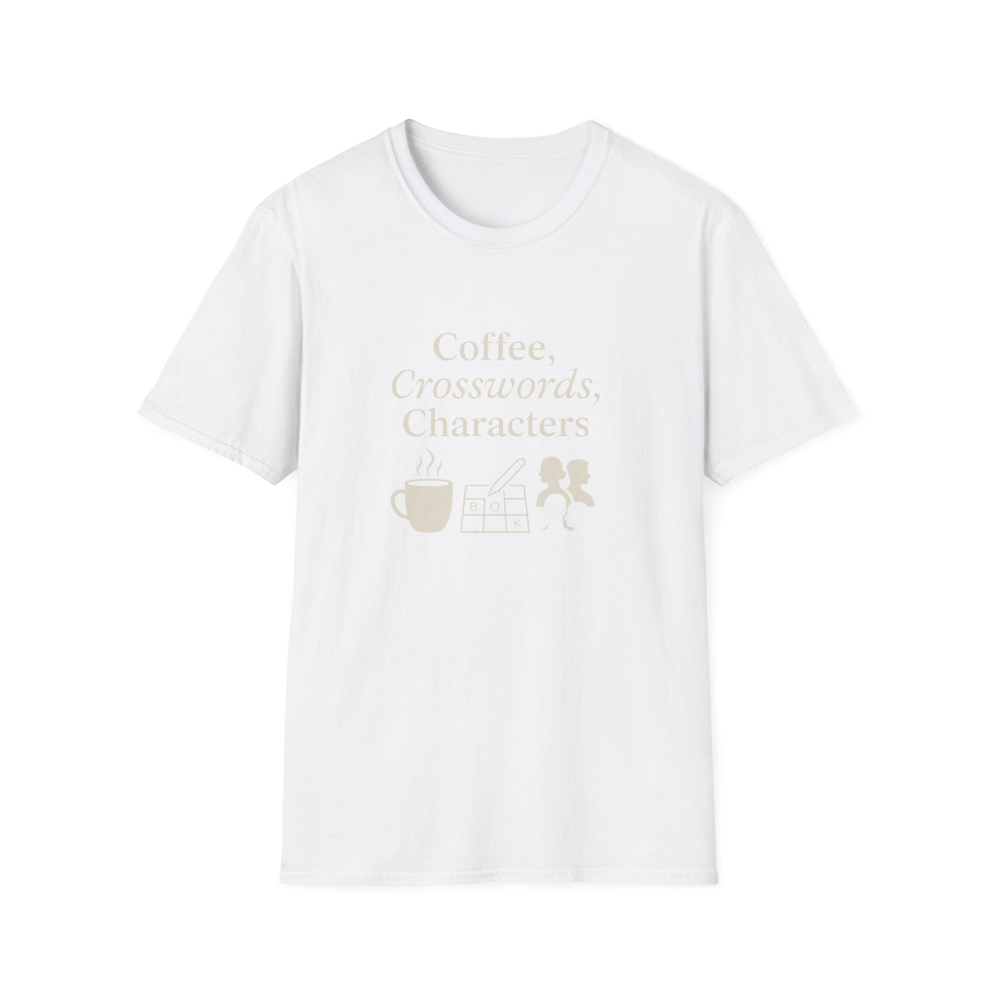 Coffee, Crosswords & Characters - T-Shirt
