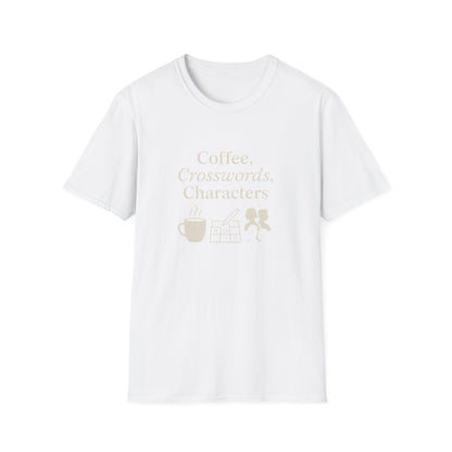 Coffee, Crosswords & Characters - T-Shirt