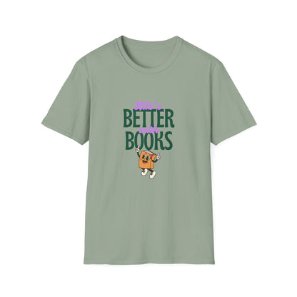 Life is Better With Books,  Retro T-Shirt