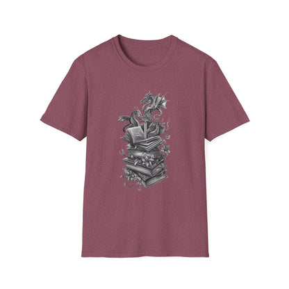 Dragon, Book & Sword - Graphic T-Shirt