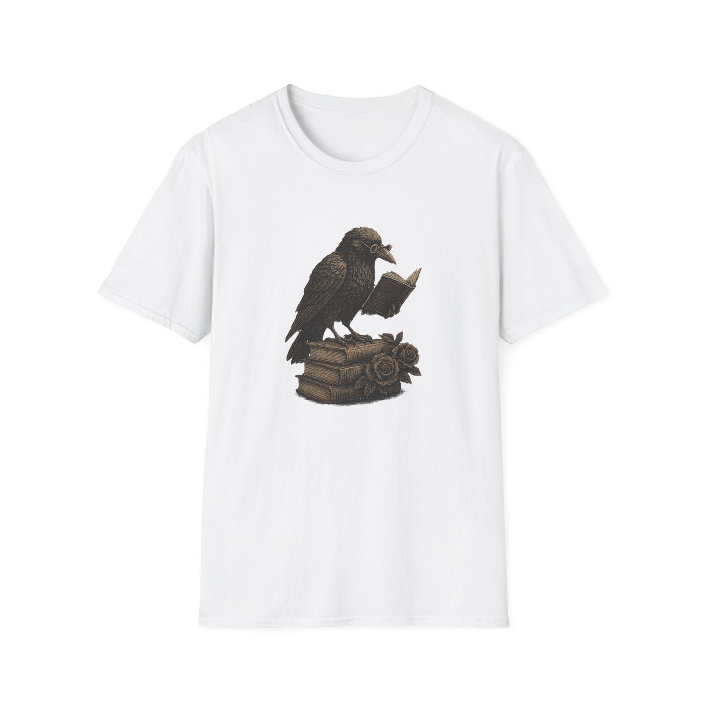 Dark Academia Crow Reading - T-Shirt