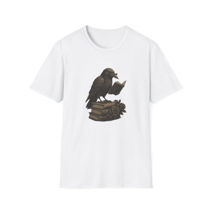 Dark Academia Crow Reading - T-Shirt