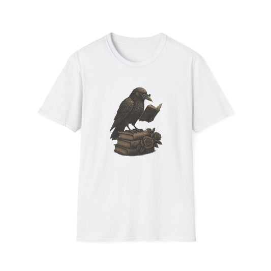Dark Academia Crow Reading - T-Shirt