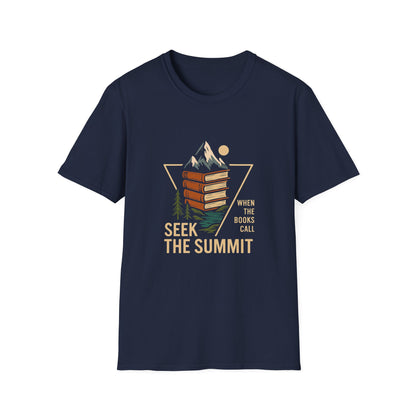 Seek The Summit, When The Books Call - T-Shirt
