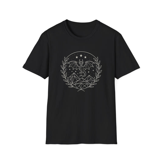 Fourth Wing, Dragon and Stars - T-Shirt