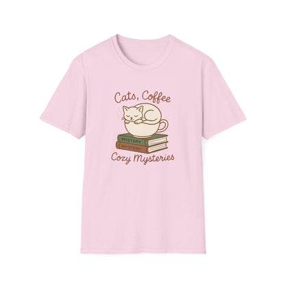 Cat, Coffee And Cozy Mysteries  - T-Shirt