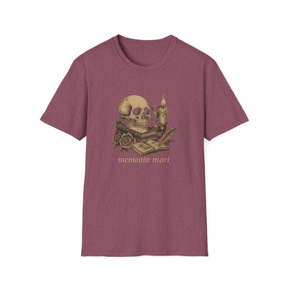 Dark Academia, Momento Mori Skull and Book - T-Shirt