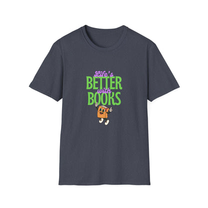 Life is Better With Books,  Retro T-Shirt