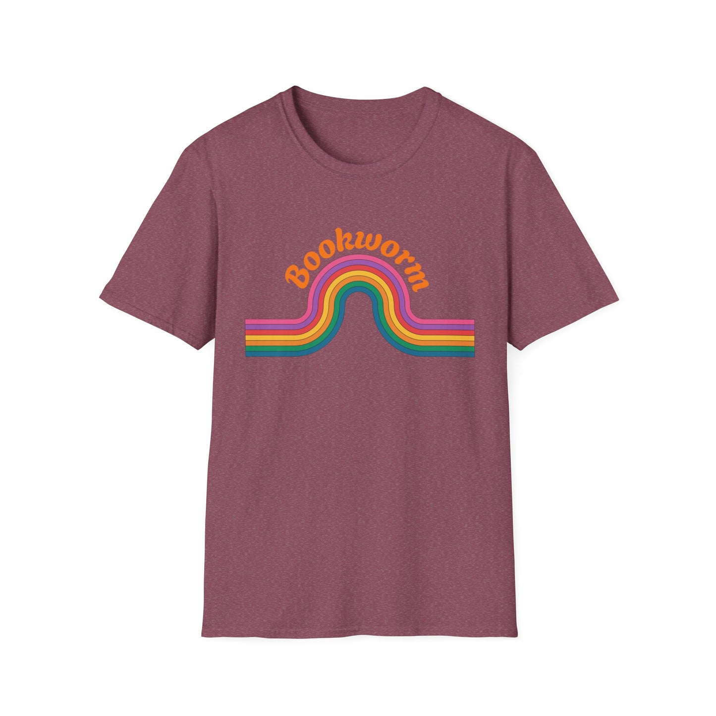 Retro Bookworm Rainbow  - T-Shirt