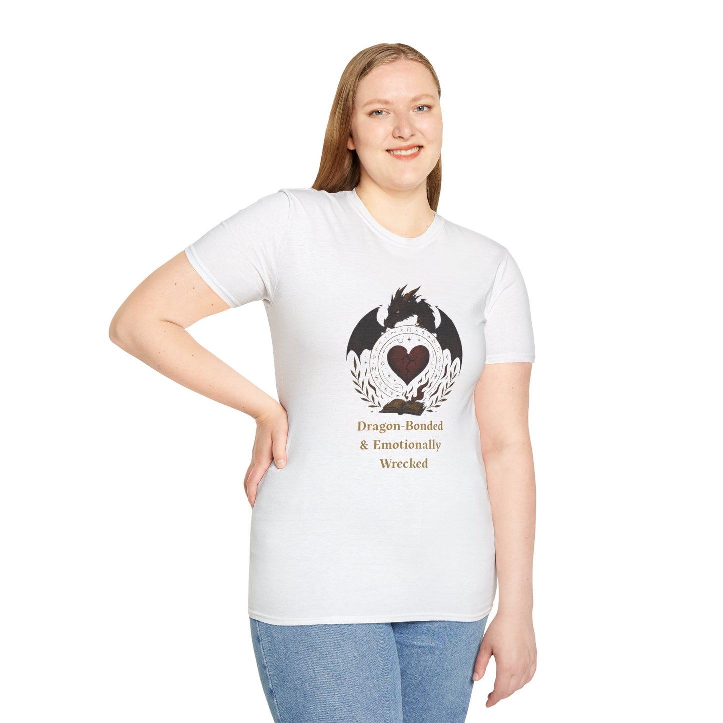Romantasy Dragon Bonded and Emotionally Wrecked - T-Shirt