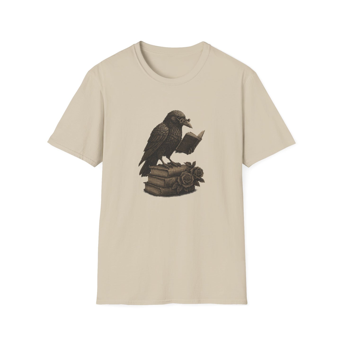 Dark Academia Crow Reading - T-Shirt