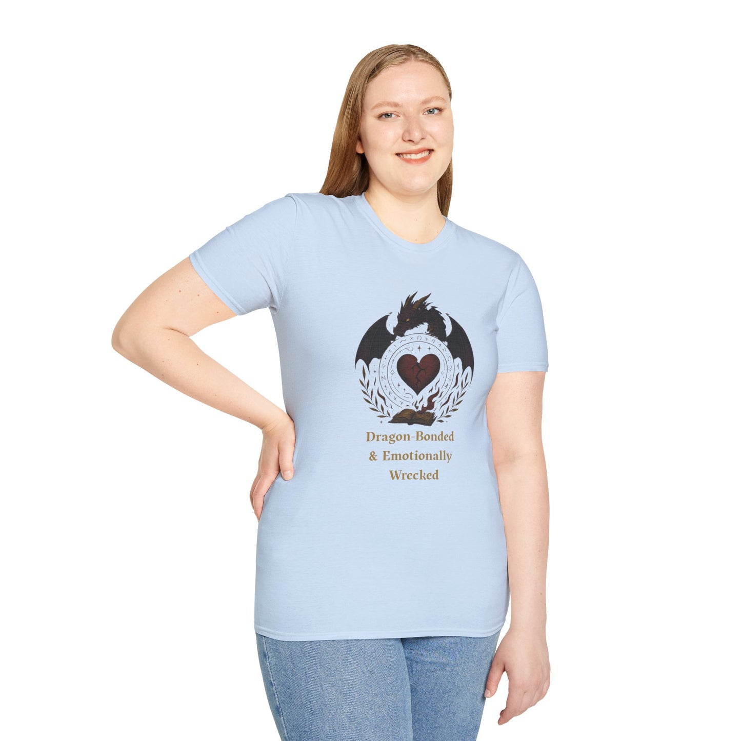 Romantasy Dragon Bonded and Emotionally Wrecked - T-Shirt