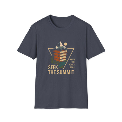 Seek The Summit, When The Books Call - T-Shirt