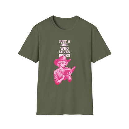 Just A Girl Who Loves Books - Cowgirl T-Shirt