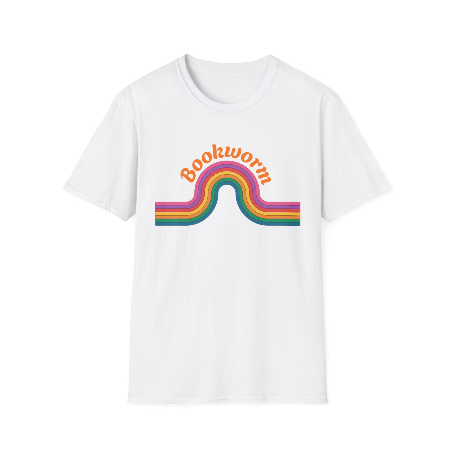 Retro Bookworm Rainbow  - T-Shirt