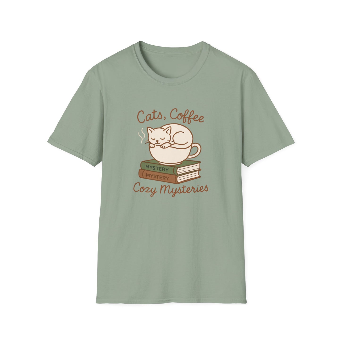 Cat, Coffee And Cozy Mysteries  - T-Shirt