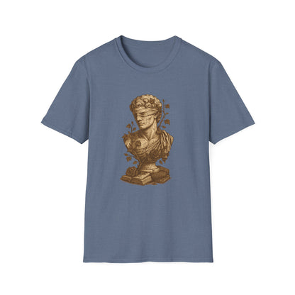 Dark Academia, Blindfolded Bust with Ivy and Books - T-Shirt