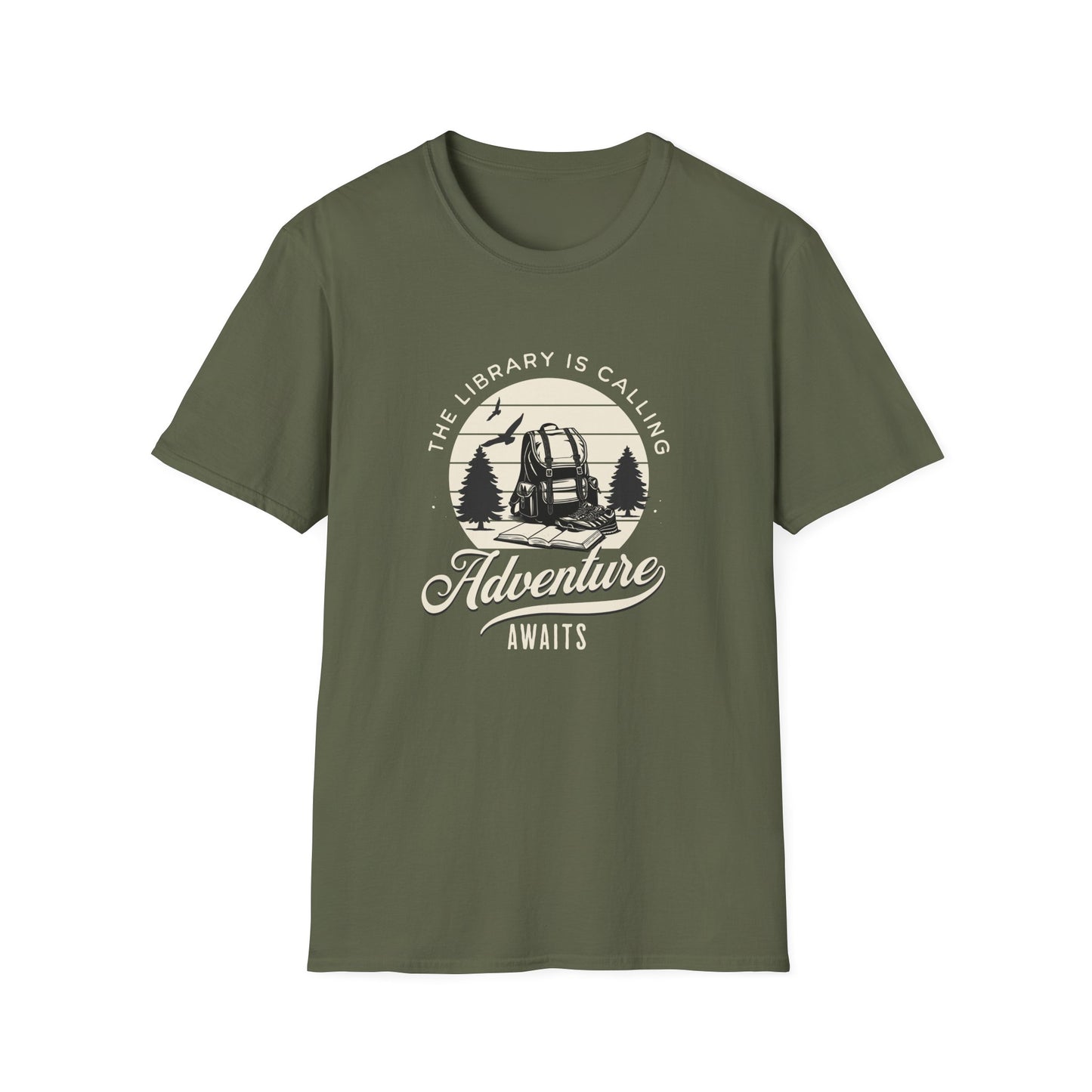 Library is Calling, Adventure Awaits - T-Shirt